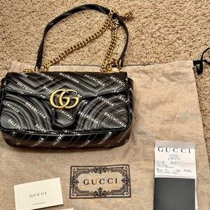 Gucci Black Designer Shoulder Bag
